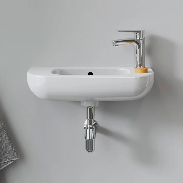 Duravit D-Code 500mm 1TH Wall Hung Handrinse Basin 5 Duravit D-Code 500mm 1TH Wall Hung Handrinse Basin - Image 3