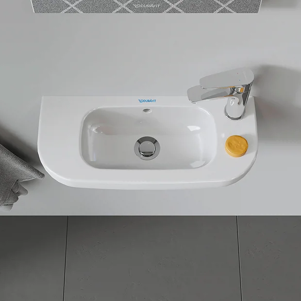 Duravit D-Code 500mm 1TH Wall Hung Handrinse Basin 6 Duravit D-Code 500mm 1TH Wall Hung Handrinse Basin - Image 4