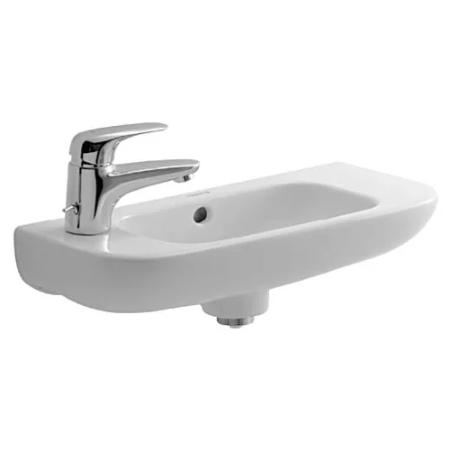 Duravit D-Code 500mm 1TH Wall Hung Handrinse Basin 4 Duravit D-Code 500mm 1TH Wall Hung Handrinse Basin - Image 2