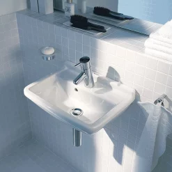 Duravit Starck 3 450mm 1TH Wall Hung Handrinse Basin -Victorian Plumbing shop 0750450000 d1