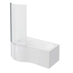 Cruze Bathroom Cruze P Shaped Shower Bath - 1500mm With Screen & Panel 8 Cruze Bathroom Cruze P Shaped Shower Bath - 1500mm With Screen & Panel -Victorian Plumbing shop 15csb d1