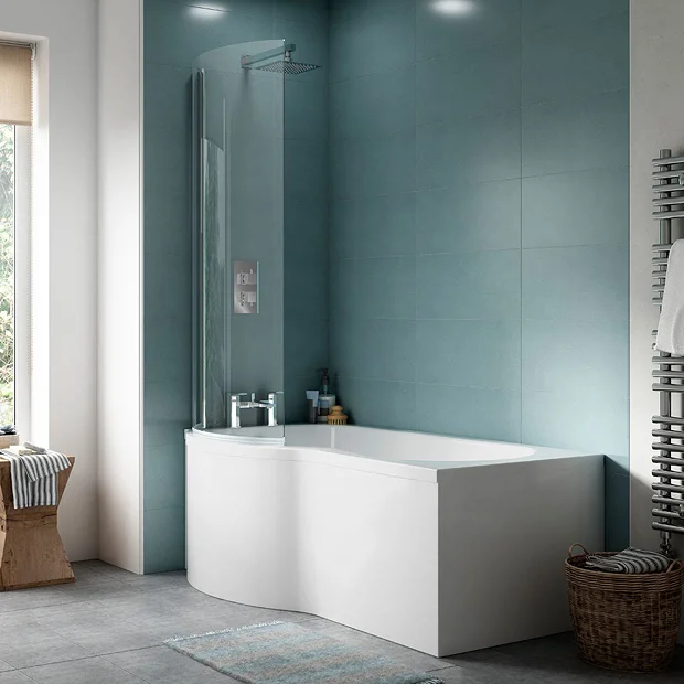 Cruze Bathroom Cruze P Shaped Shower Bath - 1500mm With Screen & Panel 4 Cruze Bathroom Cruze P Shaped Shower Bath - 1500mm With Screen & Panel - Image 2