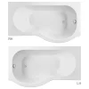 Cruze Bathroom Cruze P Shaped Shower Bath - 1700mm Inc. Screen With Rail + Panel 1 Cruze Bathroom Cruze P Shaped Shower Bath - 1700mm Inc. Screen With Rail + Panel -Victorian Plumbing shop 17csprd3