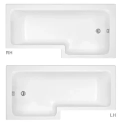 Milan Bathroom Milan Shower Bath Enclosure - 1700mm L-Shaped Inc. Hinged Screen + Panel -Victorian Plumbing shop 17sesb t1