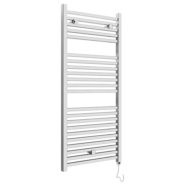 Victorian Plumbing E-Cube Electric Only Heated Towel Rail - W500mm X H1110mm - Chrome 4 Victorian Plumbing E-Cube Electric Only Heated Towel Rail - W500mm X H1110mm - Chrome - Image 2