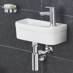 Grohe Euro 370mm 1TH Compact Right Hand Wall Hung Basin -Victorian Plumbing shop 39327000 d1
