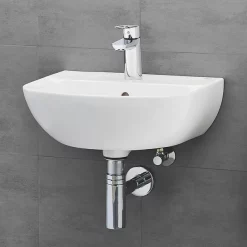 Grohe Bau Ceramic 450mm 1TH Wall Hung Basin 10 Grohe Bau Ceramic 450mm 1TH Wall Hung Basin -Victorian Plumbing shop 39424000 d2