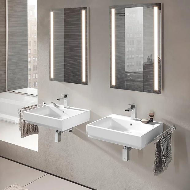 Grohe Cube Ceramic 600mm 1TH Wall Hung Basin 6 Grohe Cube Ceramic 600mm 1TH Wall Hung Basin - Image 4