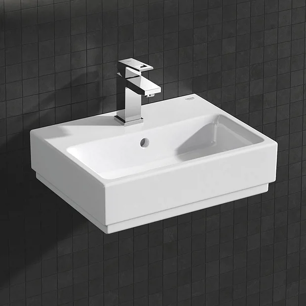 Grohe Cube Ceramic 450mm 1TH Wall Hung Basin 5 Grohe Cube Ceramic 450mm 1TH Wall Hung Basin - Image 3