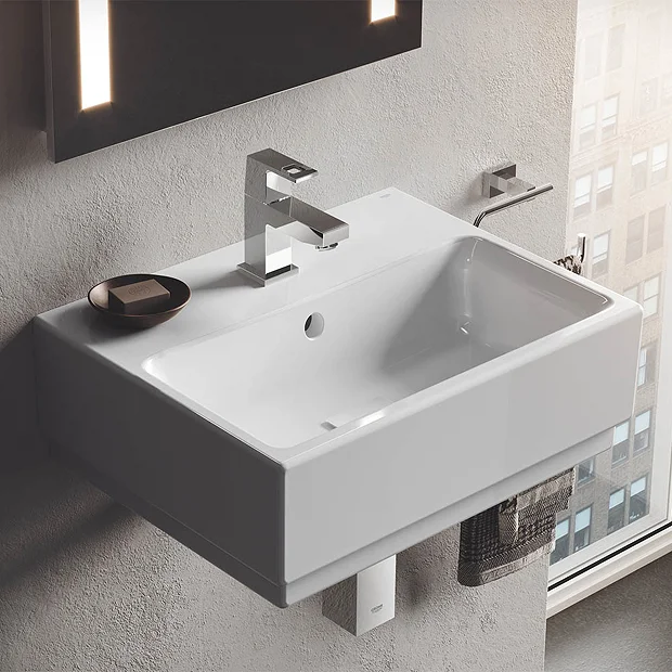 Grohe Cube Ceramic 450mm 1TH Wall Hung Basin 3 Grohe Cube Ceramic 450mm 1TH Wall Hung Basin