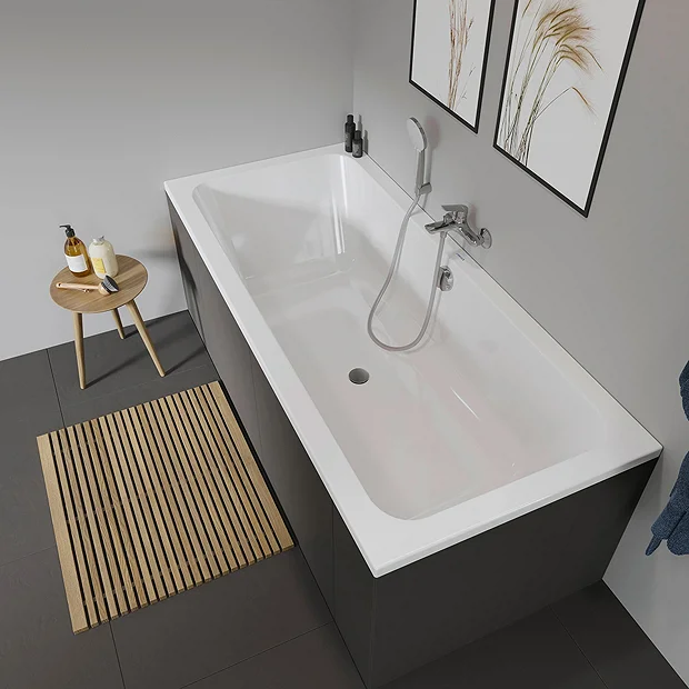 Duravit D-Code 1800 X 800mm Double Ended Bath + Support Feet 4 Duravit D-Code 1800 X 800mm Double Ended Bath + Support Feet - Image 2