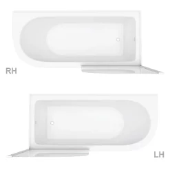 Victorian Plumbing Appleby 1700 Roll Top Shower Bath With Screen + Chrome Leg Set -Victorian Plumbing shop a17bsr new detail1