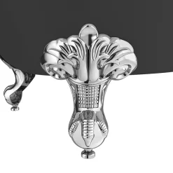 Victorian Plumbing Appleby Grey 1700 Roll Top Shower Bath With Screen + Chrome Leg Set -Victorian Plumbing shop a17bsrgry d2