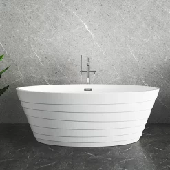 Victorian Plumbing Alcamo 1600 X 805 Curved Ripple Design Bath With Chrome Waste -Victorian Plumbing shop afb614c d1