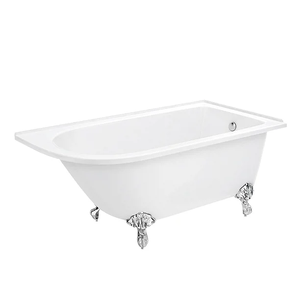 Victorian Plumbing Appleby 1550 Roll Top Shower Bath + Chrome Leg Set 4 Victorian Plumbing Appleby 1550 Roll Top Shower Bath + Chrome Leg Set - Image 2