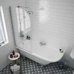 Victorian Plumbing Appleby 1700 Roll Top Shower Bath + Chrome Leg Set 12 Victorian Plumbing Appleby 1700 Roll Top Shower Bath + Chrome Leg Set -Victorian Plumbing shop ap1700b new detail2