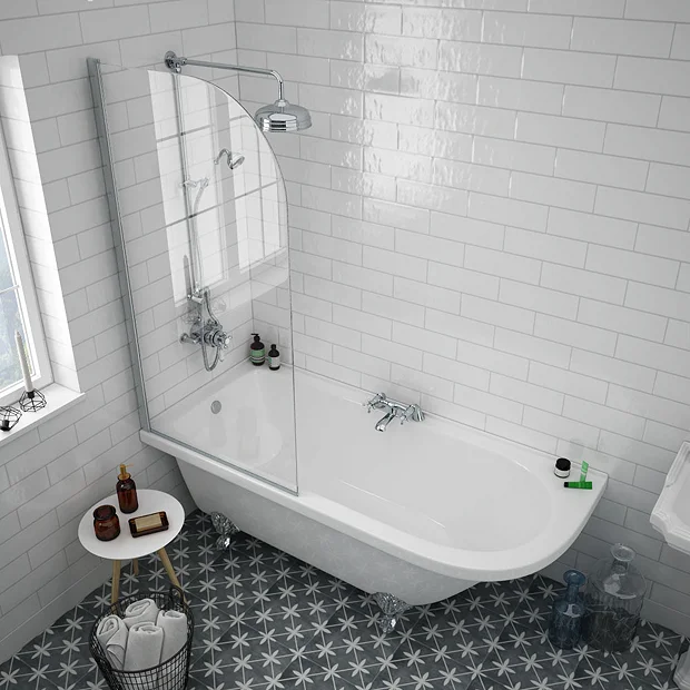 Victorian Plumbing Appleby 1700 Roll Top Shower Bath + Chrome Leg Set 7 Victorian Plumbing Appleby 1700 Roll Top Shower Bath + Chrome Leg Set - Image 5