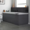 Victorian Plumbing Apollo2 Single Ended Bath + Gloss Grey Panels