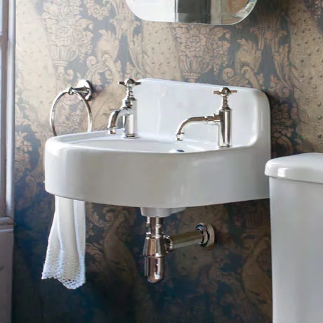 Arcade Bathroom Arcade 500mm Cloakroom Basin Two Tap Hole With Overflow 3 Arcade Bathroom Arcade 500mm Cloakroom Basin Two Tap Hole With Overflow