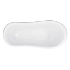 Victorian Plumbing Astoria 1550 Roll Top Slipper Bath + Brushed Brass Leg Set -Victorian Plumbing shop ast1550bb d2