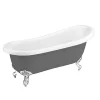 Victorian Plumbing Astoria Grey 1710 Roll Top Slipper Bath W. Ball + Claw Leg Set 1 Victorian Plumbing Astoria Grey 1710 Roll Top Slipper Bath W. Ball + Claw Leg Set -Victorian Plumbing shop astgy1710cbd5