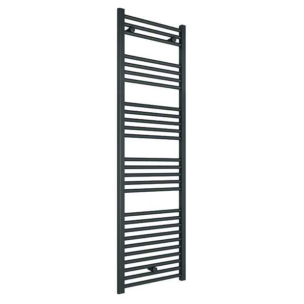 Victorian Plumbing Diamond Heated Towel Rail - W500 X H1600mm - Anthracite - Straight 4 Victorian Plumbing Diamond Heated Towel Rail - W500 X H1600mm - Anthracite - Straight - Image 2