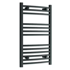 Victorian Plumbing Diamond Curved Heated Towel Rail - W500 X H800mm - Anthracite -Victorian Plumbing shop atr580c l
