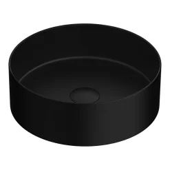 Arezzo 352mm Matt Black Round Counter Top Basin -Victorian Plumbing shop az110amb nw d1