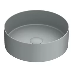 Arezzo 352mm Matt Grey Round Counter Top Basin -Victorian Plumbing shop az110amh d1
