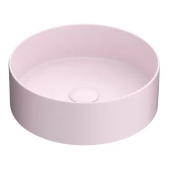Arezzo 352mm Matt Pink Round Counter Top Basin -Victorian Plumbing shop az110amp d1