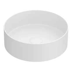 Arezzo 352mm Matt White Round Counter Top Basin -Victorian Plumbing shop az110amw d1
