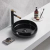 Arezzo Round Counter Top Basin (420mm Diameter - Gloss Black)