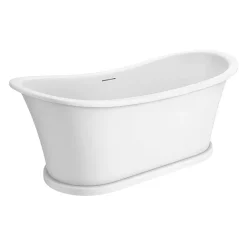 Arezzo 1690 X 750 Matt White Solid Stone Traditional Roll Top Slipper Bath -Victorian Plumbing shop az175sba d2