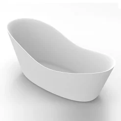 Arezzo 1700 X 750 Matt White Solid Stone Modern Slipper Bath -Victorian Plumbing shop az175slw d4