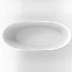 Arezzo 1700 X 750 Matt White Solid Stone Modern Slipper Bath -Victorian Plumbing shop az175slwd1