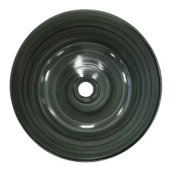 Arezzo Round Brushed Dark Green Counter Top Basin 0TH - 358mm Diameter 9 Arezzo Round Brushed Dark Green Counter Top Basin 0TH - 358mm Diameter -Victorian Plumbing shop az17dg detail2