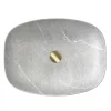 Arezzo 505 X 385mm Curved Rectangular Counter Top Basin - Light Grey Marble Effect -Victorian Plumbing shop az505lgm d3