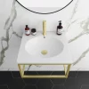 Arezzo 500 Wall Hung Basin With Brushed Brass Towel Rail Frame 2 Arezzo 500 Wall Hung Basin With Brushed Brass Towel Rail Frame -Victorian Plumbing shop az5bbfrmd7
