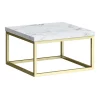 Arezzo 500 White Marble Effect Worktop With Brushed Brass Wall Mounted Frame 2 Arezzo 500 White Marble Effect Worktop With Brushed Brass Wall Mounted Frame -Victorian Plumbing shop az5bbfrmwml