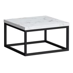 Arezzo 500 White Marble Effect Worktop With Matt Black Wall Mounted Frame