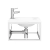 Arezzo 500 Wall Hung Basin With Chrome Towel Rail Frame