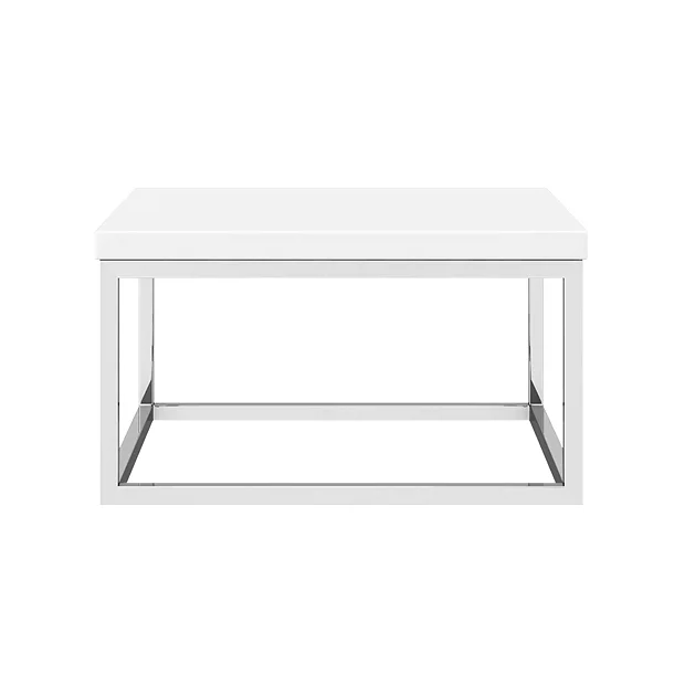 Arezzo 500 Gloss White Stone Resin Worktop With Chrome Wall Mounted Frame 3 Arezzo 500 Gloss White Stone Resin Worktop With Chrome Wall Mounted Frame