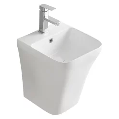 Arezzo Square Gloss White Ceramic One Piece Wall Hung Basin 1TH - 365mm Wide 8 Arezzo Square Gloss White Ceramic One Piece Wall Hung Basin 1TH - 365mm Wide -Victorian Plumbing shop az5psqgw d1