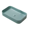 Arezzo 600 X 370mm Curved Rectangular Counter Top Basin - Matt Green -Victorian Plumbing shop az60cgrn lrg
