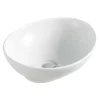 Arezzo Matt White Oval Counter Top Basin 0TH (410 X 340mm) -Victorian Plumbing shop az7138mw detail01
