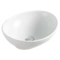 Arezzo Matt White Oval Counter Top Basin 0TH (410 X 340mm)