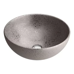 Arezzo Round 410mm Silver Mottled Design Ceramic Counter Top Basin