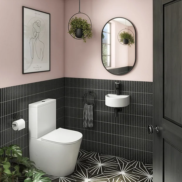 Arezzo Matt White Round Wall Hung Cloakroom Basin 1TH (303 X 255mm) 6 Arezzo Matt White Round Wall Hung Cloakroom Basin 1TH (303 X 255mm) - Image 4