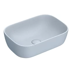 Arezzo 455 X 325mm Matt Blue Curved Rectangular Counter Top Basin 7 Arezzo 455 X 325mm Matt Blue Curved Rectangular Counter Top Basin -Victorian Plumbing shop az78105ml d1