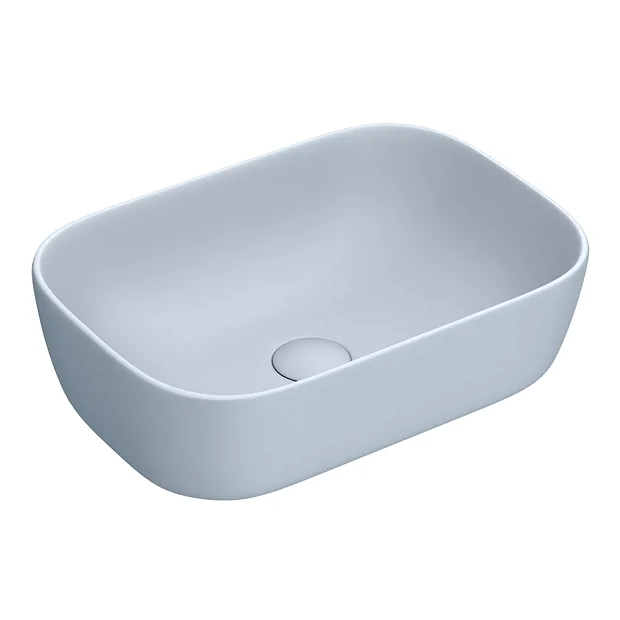 Arezzo 455 X 325mm Matt Blue Curved Rectangular Counter Top Basin 5 Arezzo 455 X 325mm Matt Blue Curved Rectangular Counter Top Basin - Image 3